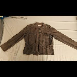 Junior’s Xhilaration military style jacket in gray size xl